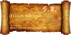 Illich Márta névjegykártya