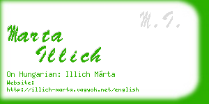 marta illich business card